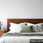 Home 20 공간 디자인에서의 색상 실수 피하기 - **A Serene North-Facing Bedroom:**
A beautifully composed, high-definition photograph of a tranq...